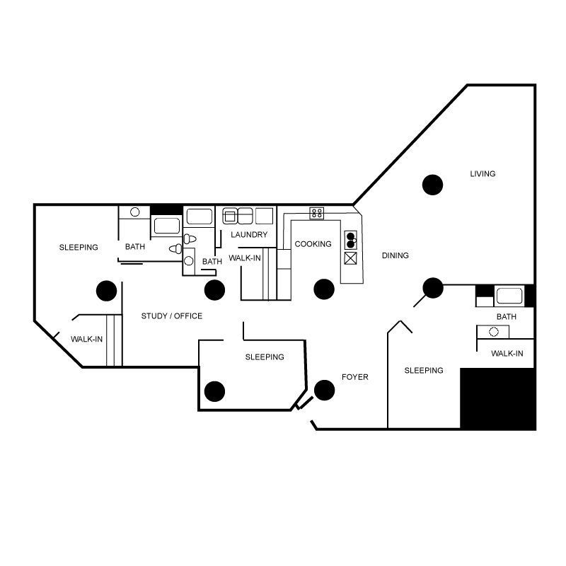 Floor plan layout diagram for d01